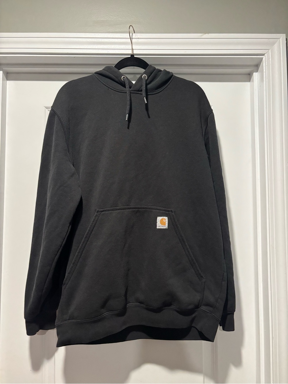 Carhartt Loose Fit Men's Black Hoodie Size M Logo on Sleeve